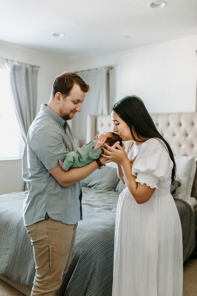 newborn session as an example of outfits for bay area newborn sessions