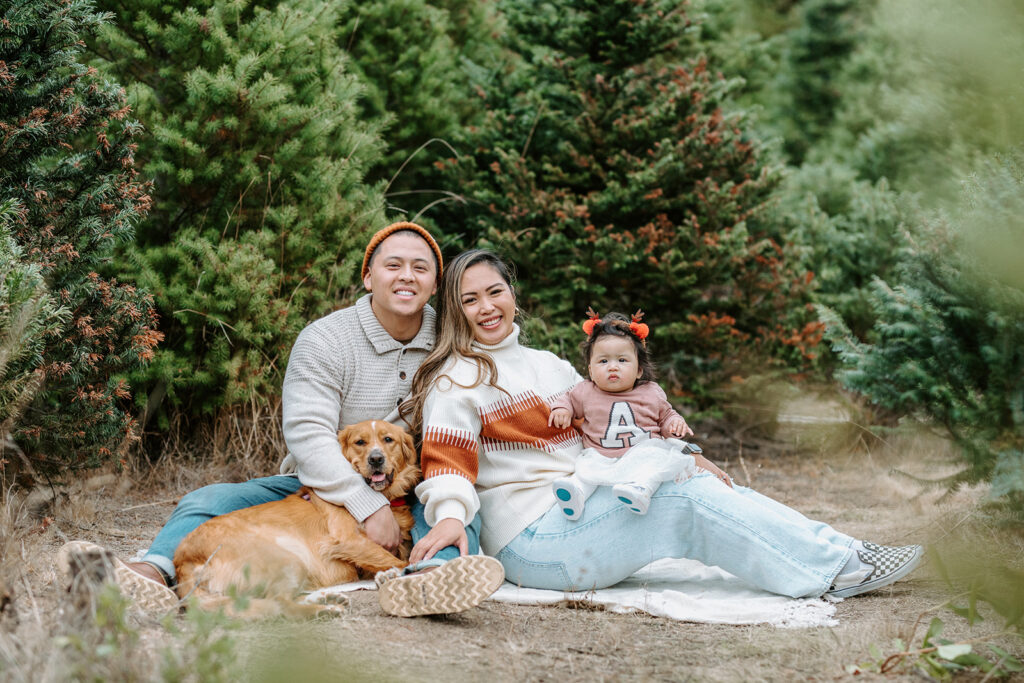 family christmas tree farm photo as an example of san francisco family photographer