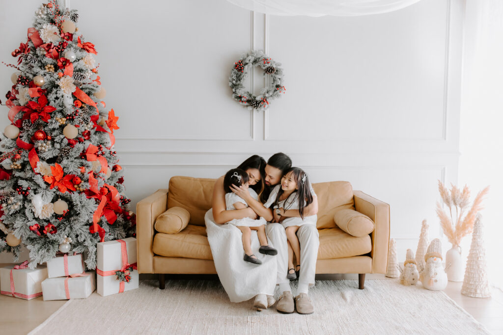 family holiday photo as example of San Jose Family Photographer